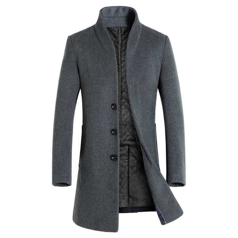 Classic Fit Men's Wool Overcoat - Warm Winter Style