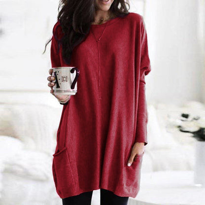 Relaxed Fit Soft Women Sweater - Long Sleeve Knit