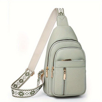 Stylish Faux Leather Crossbody Sling Purse