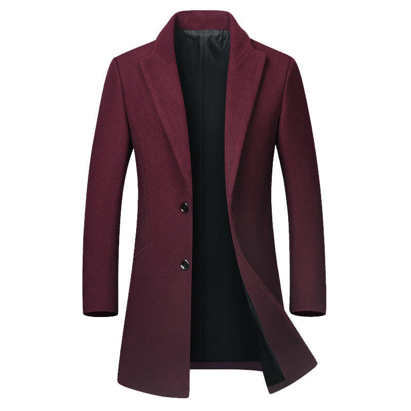 Classic Fit Men's Wool Overcoat - Warm Winter Style