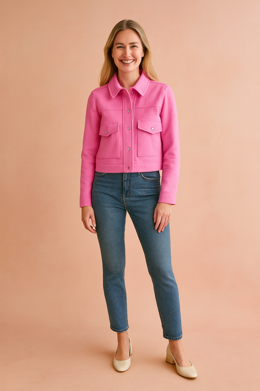 Women's Pockets Parka Short Jacket - Luxicro