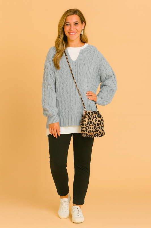 Classic Knit Crew Neck Sweater - Luxicro