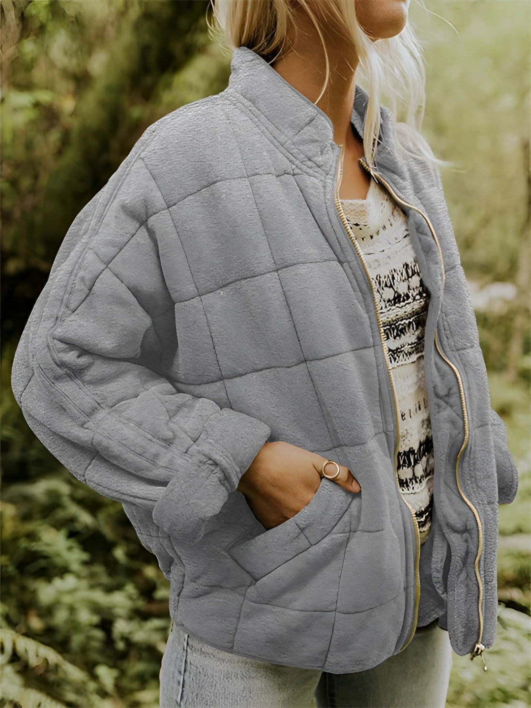 Women's Water Resistant Padded Olive Green Coat