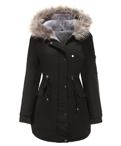 Warm Women's Down Parka Jacket - EasyApparels