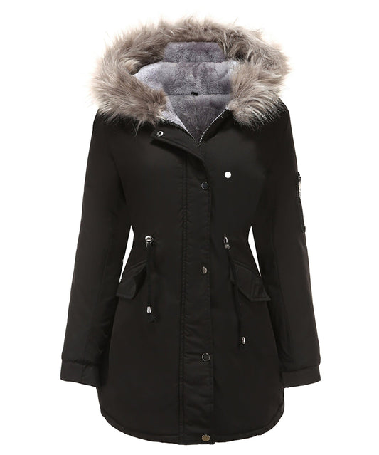 Warm Women's Down Parka Jacket - EasyApparels