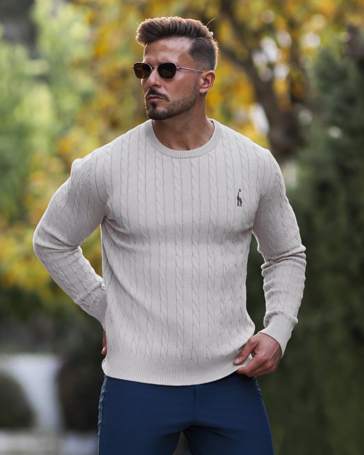 Classic Comfortable Men's Crew Neck Sweater