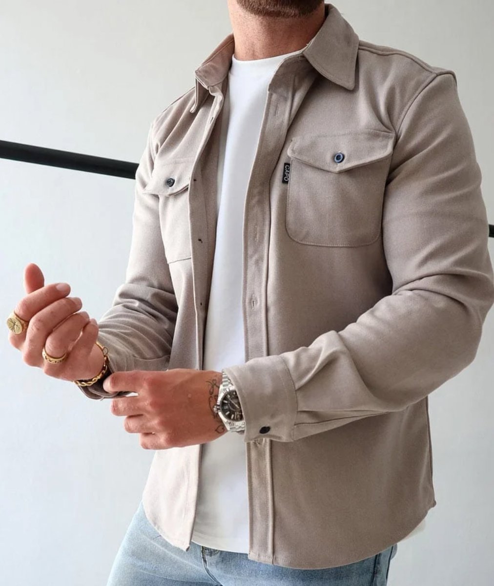 Casual Men's Cotton Button Jacket - EasyApparels