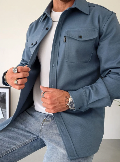 Casual Men's Cotton Button Jacket