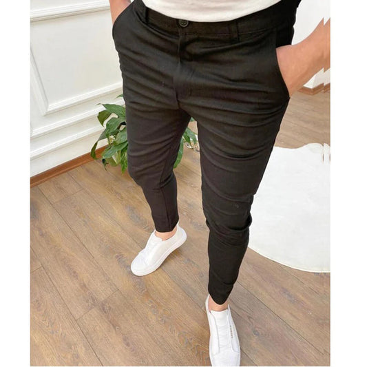 Tailored Fit Slim Leg Trousers - EasyApparels