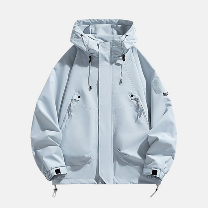 Casual Water Repellent Men's Jacket with Multiple Pockets