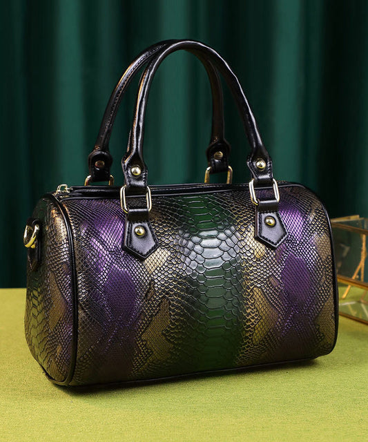 Stylish Purple Leather Tote Bag - EasyApparels