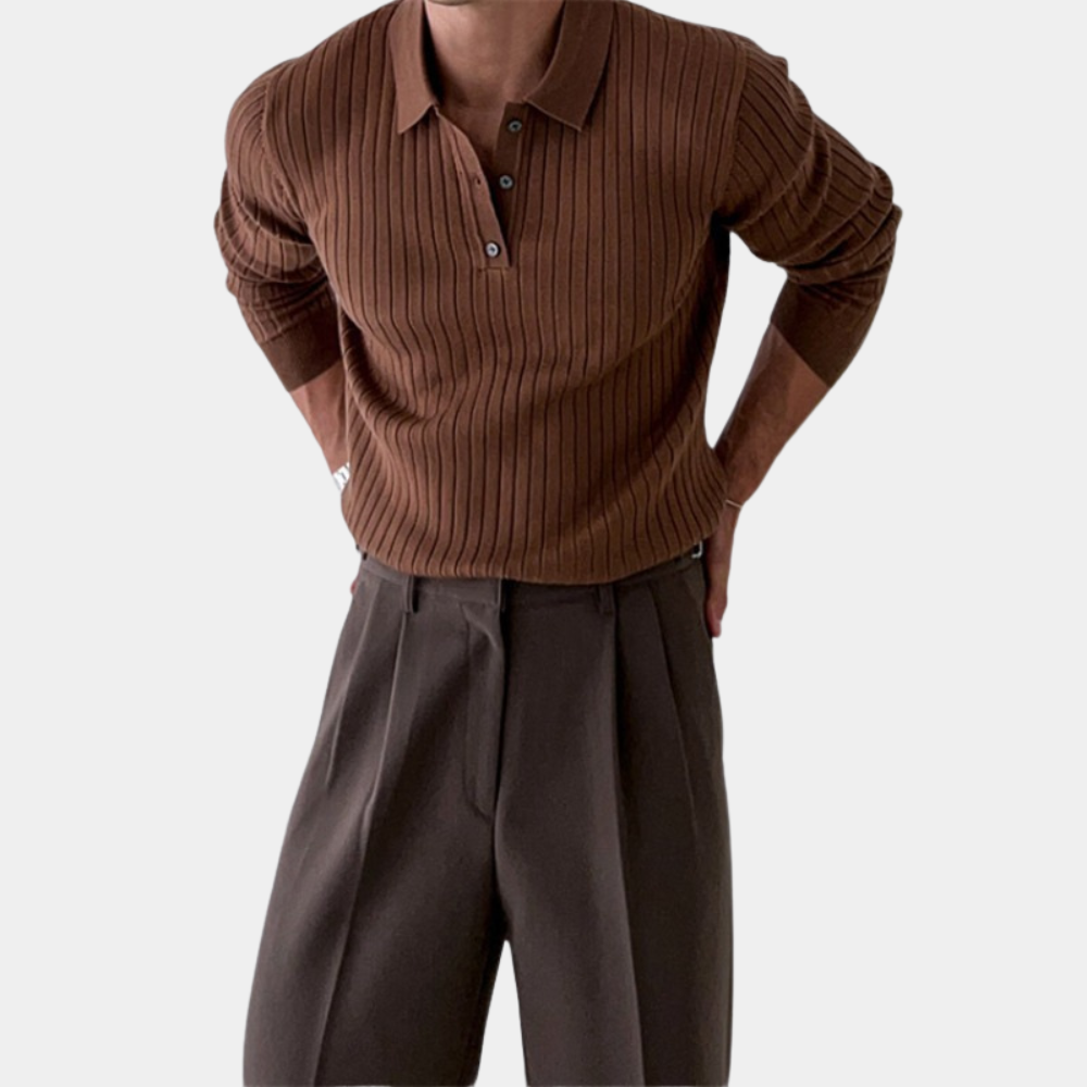 Classic Fit Men's Polo Sweater