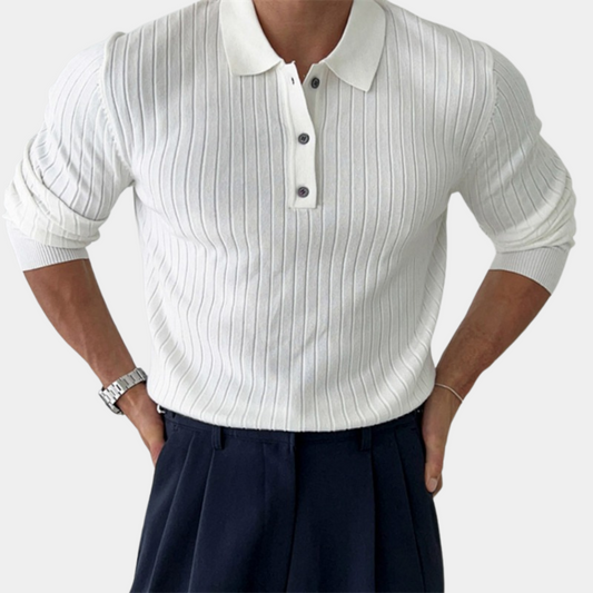 Classic Fit Men's Polo Sweater - EasyApparels
