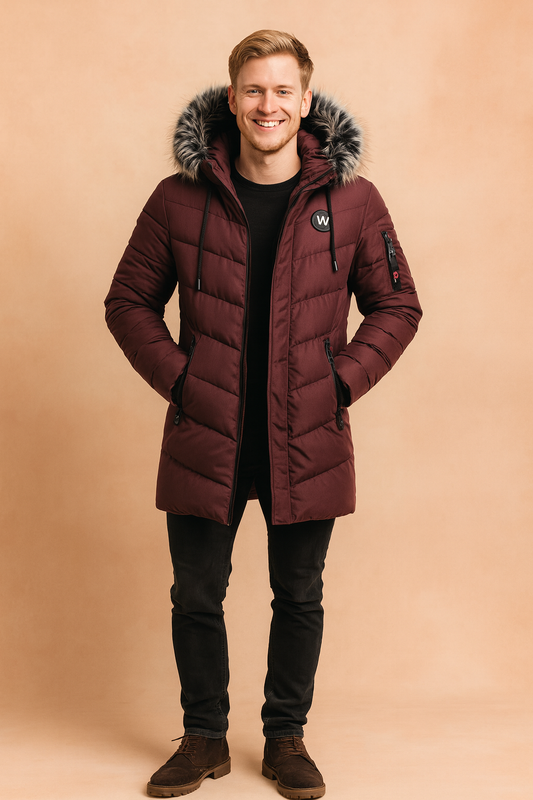 Men's Insulated Down Parka Coat - Luxicro