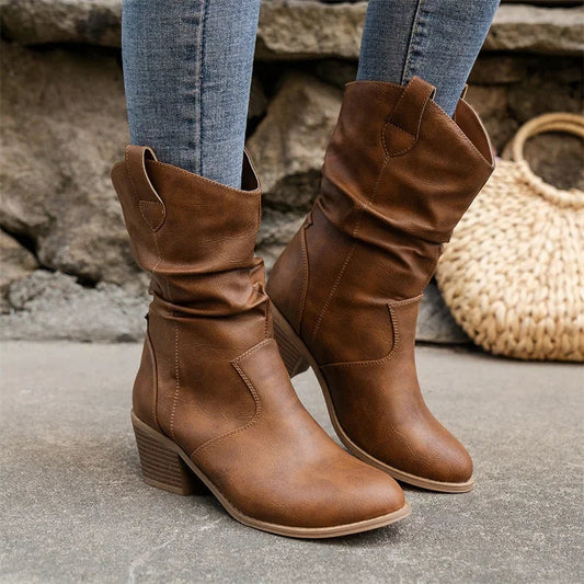 Fashionable Western Ankle Boots for Women - EasyApparels
