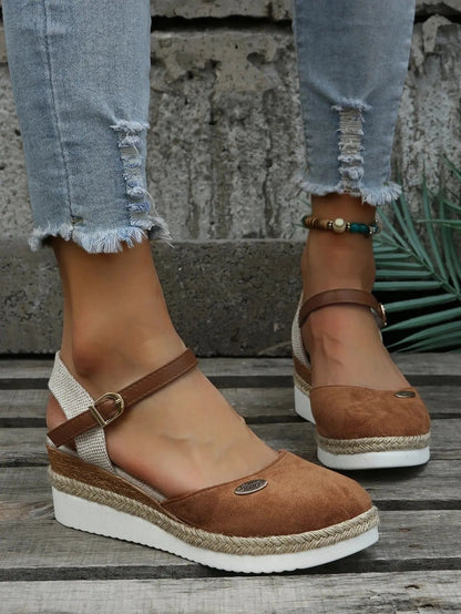 Women's Wedge Sandals - Classic Comfortable Espadrille Shoes