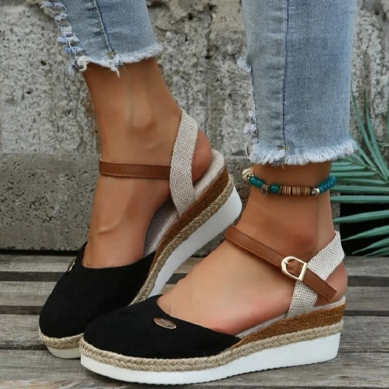 Classic Women's Espadrille Wedge Sandals - EasyApparels