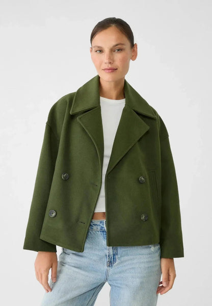 Warm Short Double Breasted Women's Coat