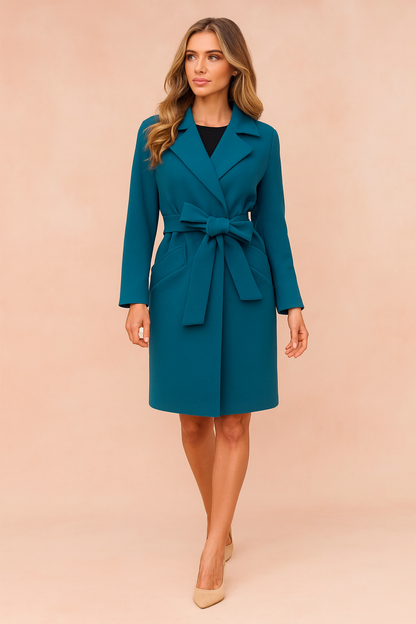 Stylish Women's Belted Parka Coat - Luxicro