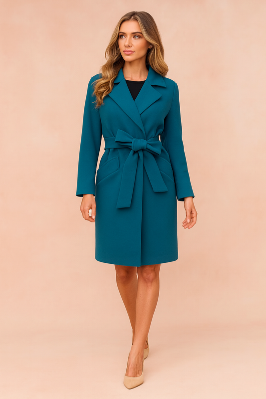 Stylish Women's Belted Parka Coat - Luxicro