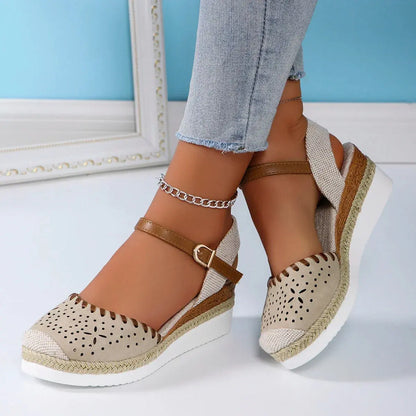 Women's Wedge Espadrille Sandals - Classic Comfortable Shoes