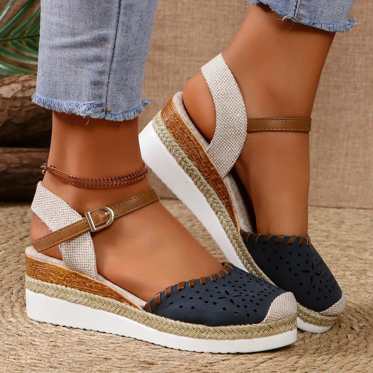 Women's Wedge Espadrille Sandals - Classic Comfortable Shoes