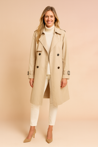 Classic Double Buttoned Rain Coat