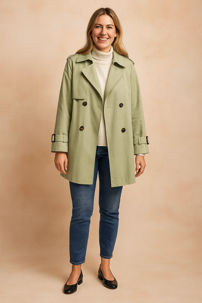 Classic Double Buttoned Rain Coat