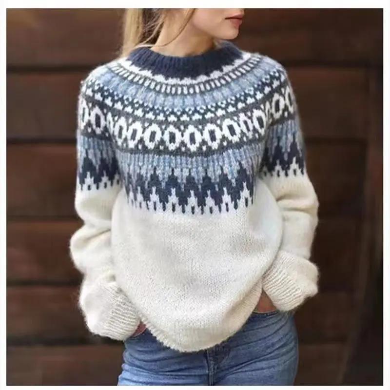 Soft Knit Crew Neck Sweater for Women - EasyApparels