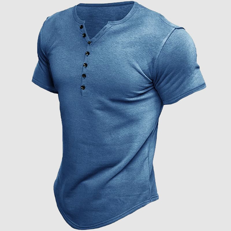 Classic Fit Men's Henley Tee Shirt - EasyApparels