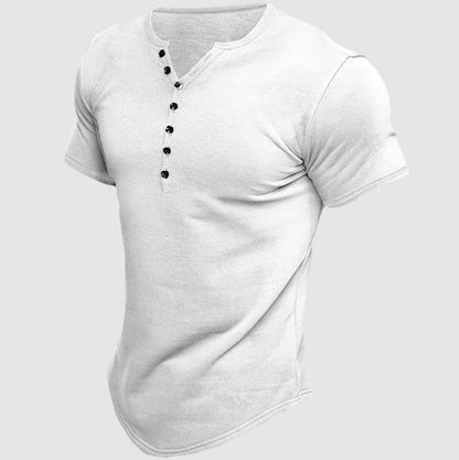 Classic Fit Men's Henley Tee Shirt