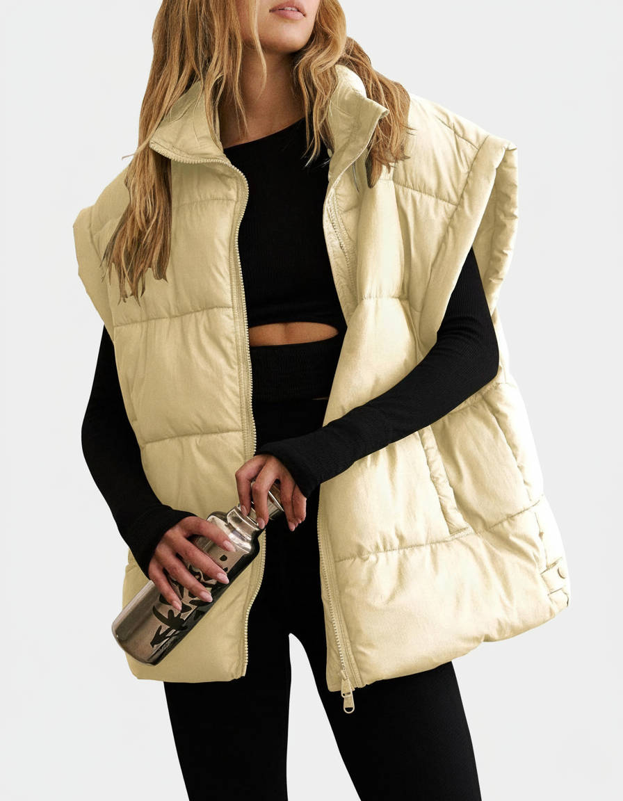 Big Quilted Puffer Vest Jacket