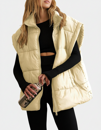 Big Quilted Puffer Vest Jacket