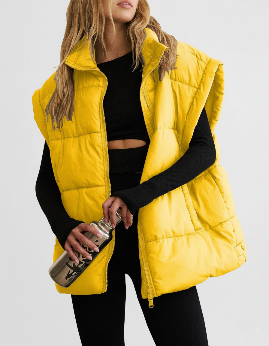 Big Quilted Puffer Vest Jacket