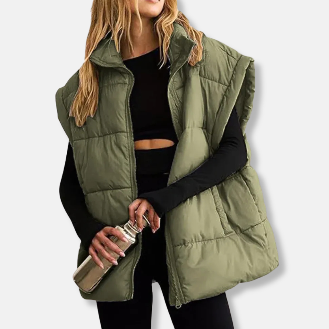 Big Quilted Puffer Vest Jacket