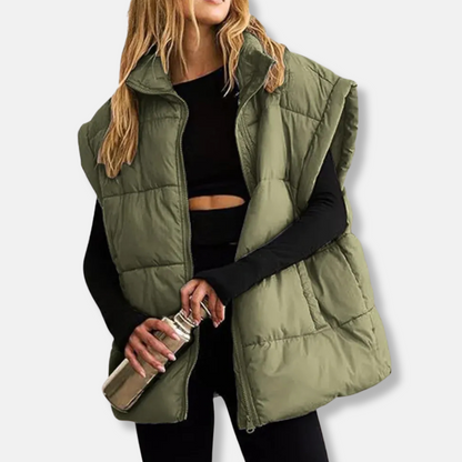 Big Quilted Puffer Vest Jacket