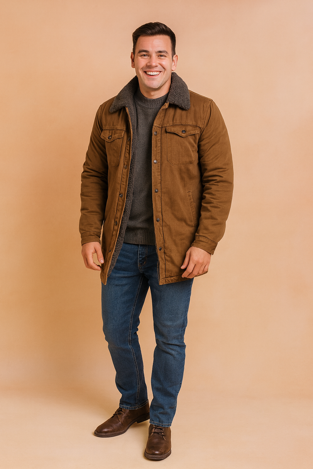 Warm Waterproof Button Down Winter Coat - Luxicro