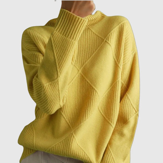 Soft Crew Neck Oversized Women's Sweater - EasyApparels