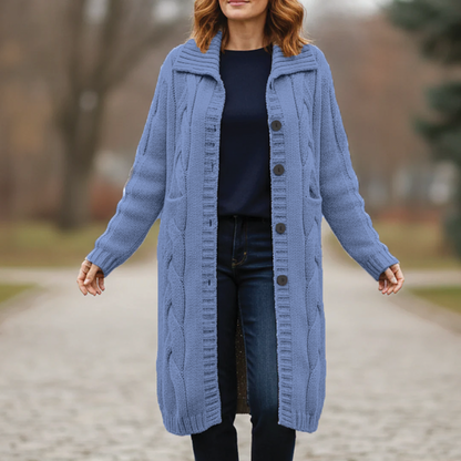 Warm Cable Knit Winter Coat - EasyApparels