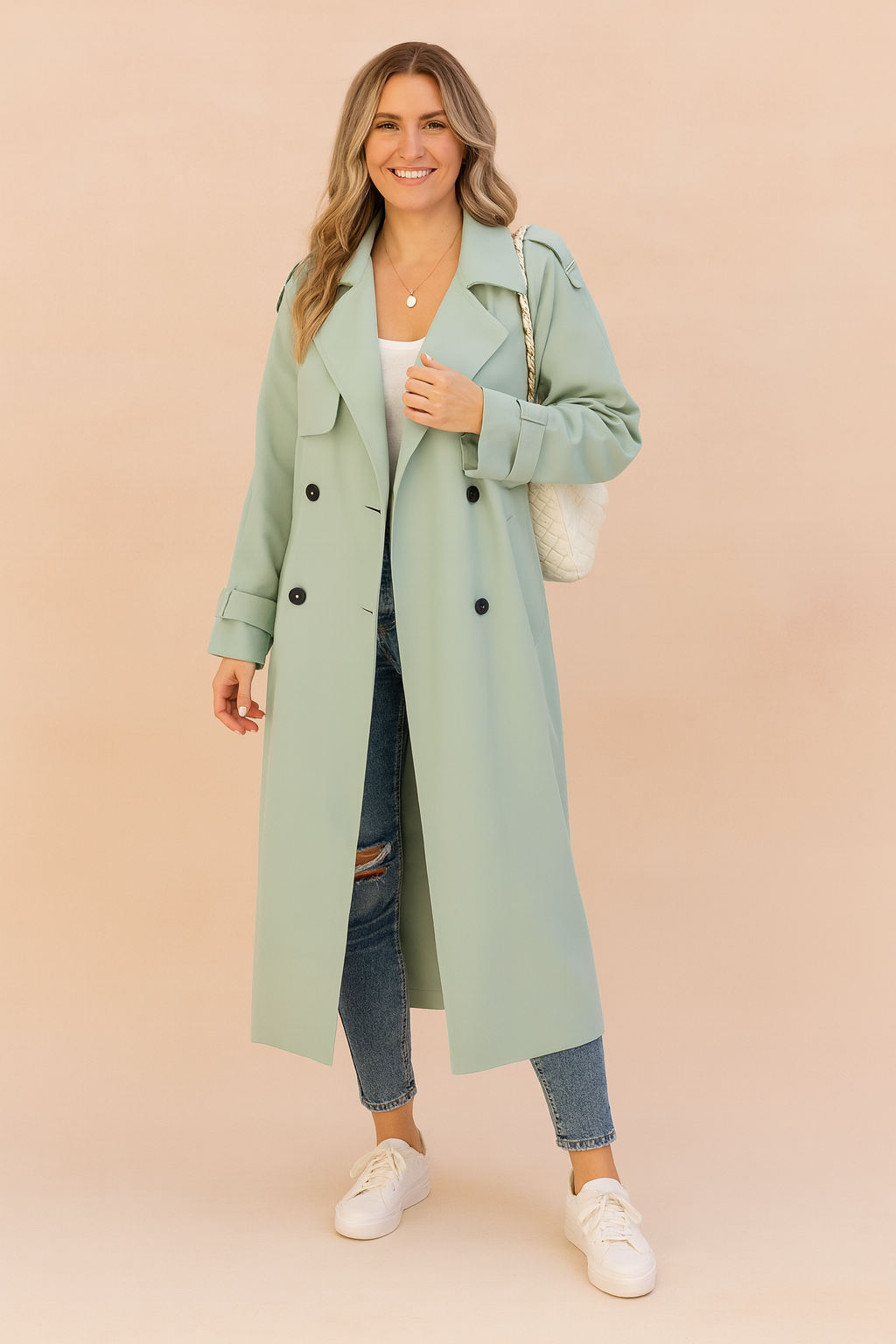 Classic Women's Waterproof Trench Coat