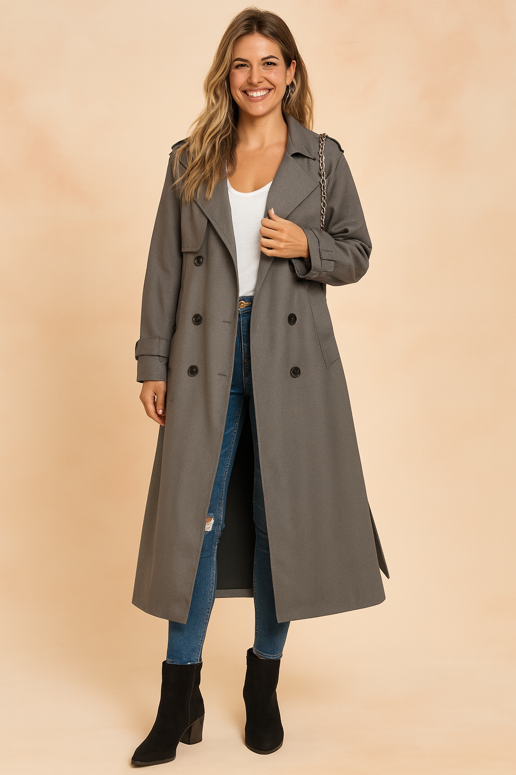 Classic Women's Waterproof Trench Coat