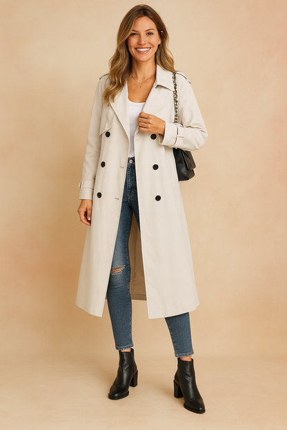 Classic Women's Waterproof Trench Coat