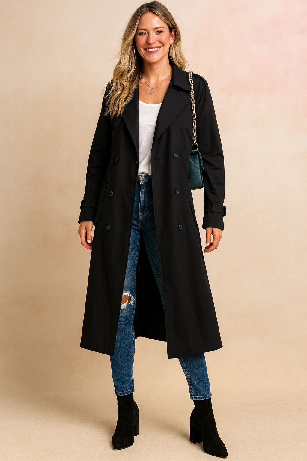 Classic Women's Waterproof Trench Coat