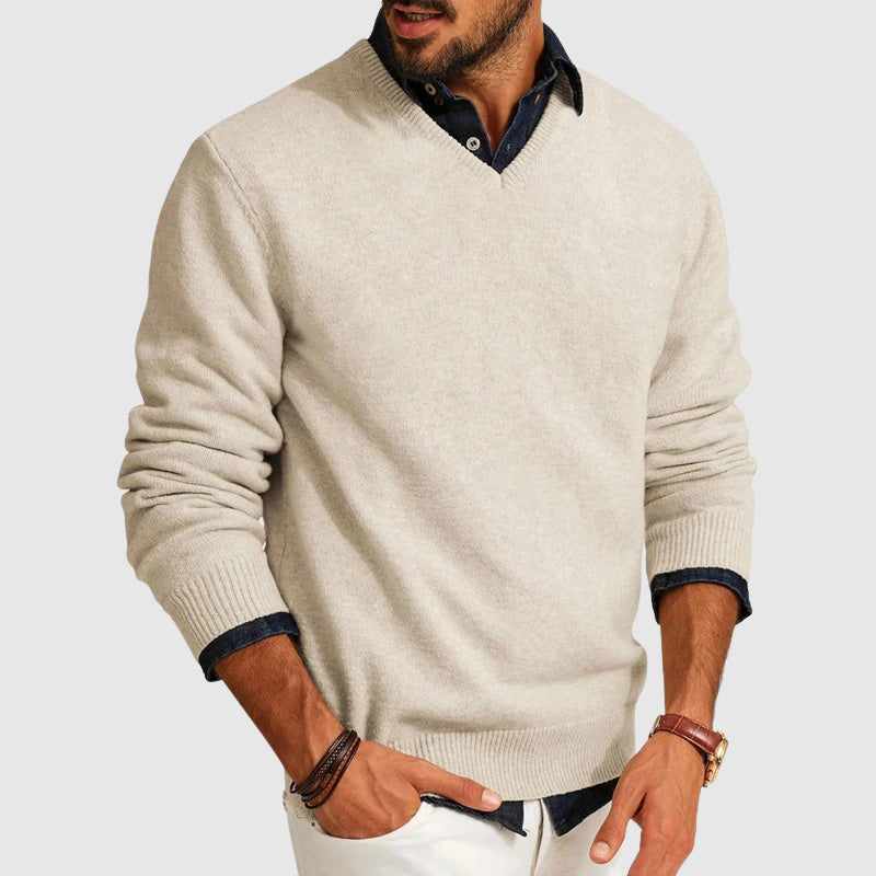 Classic Comfortable Crew Neck Men's Sweater - EasyApparels