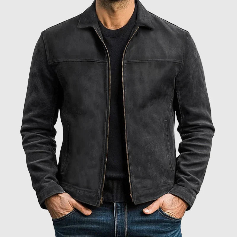 Black Knight Leather Biker Jacket