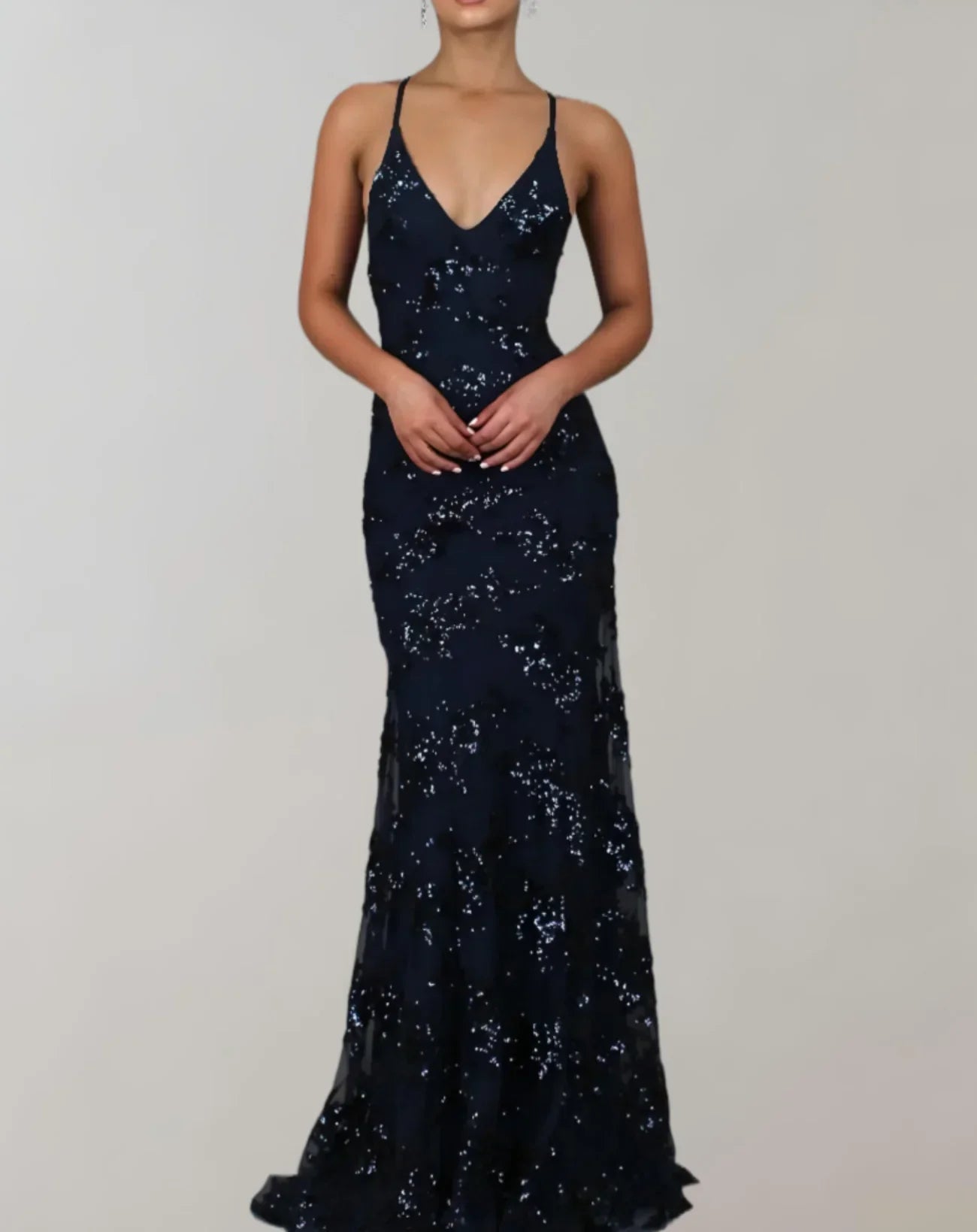 Sexy V Neck Evening Gown for Women - EasyApparels