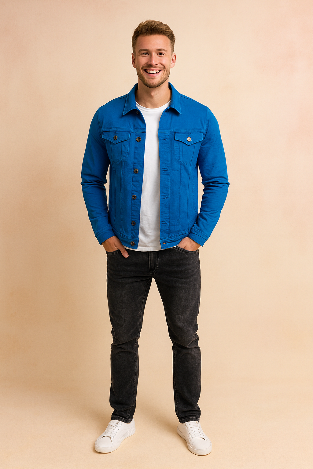 Casual Men's Button Front Pocket Jacket - Luxicro