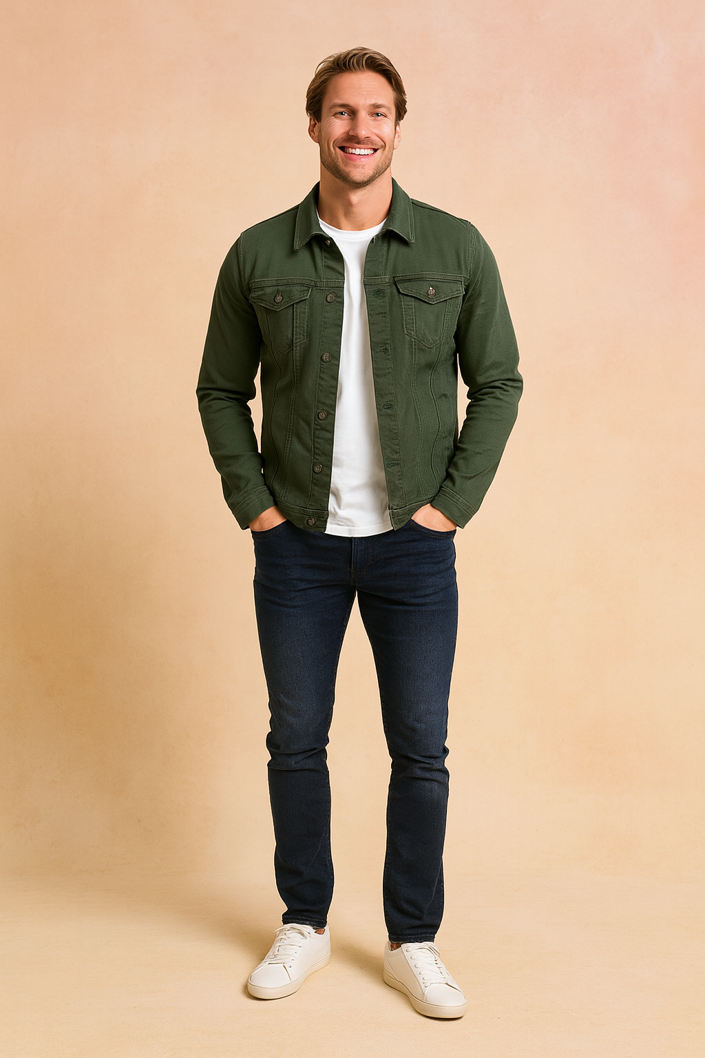 Casual Men's Button Front Pocket Jacket