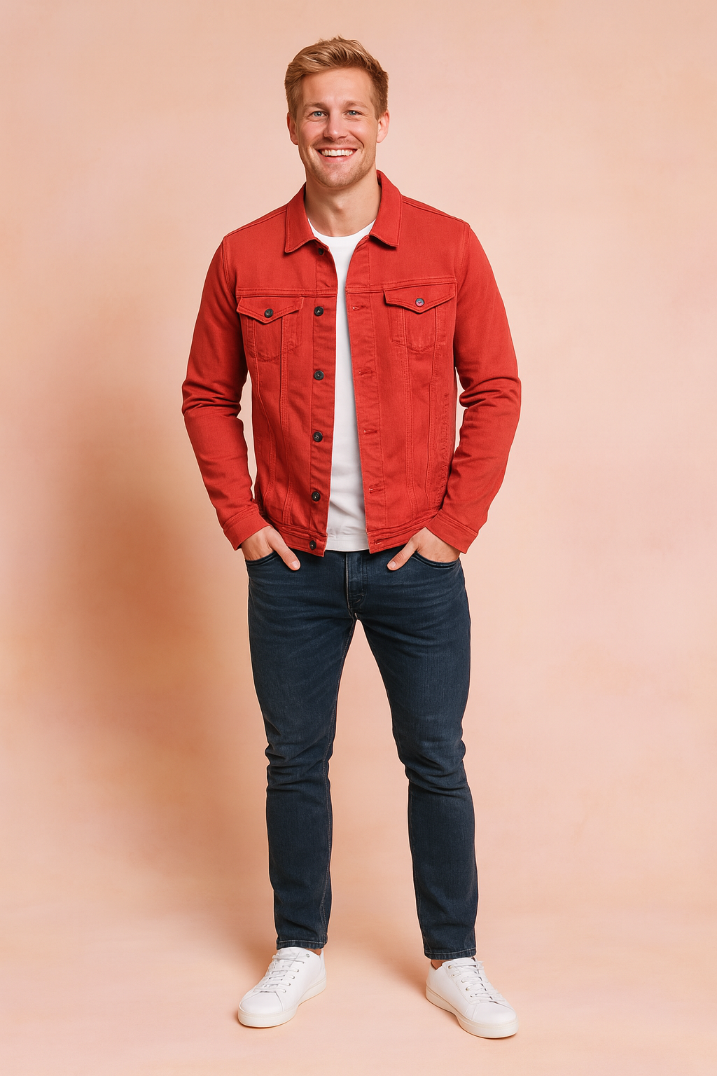Casual Men's Button Front Pocket Jacket