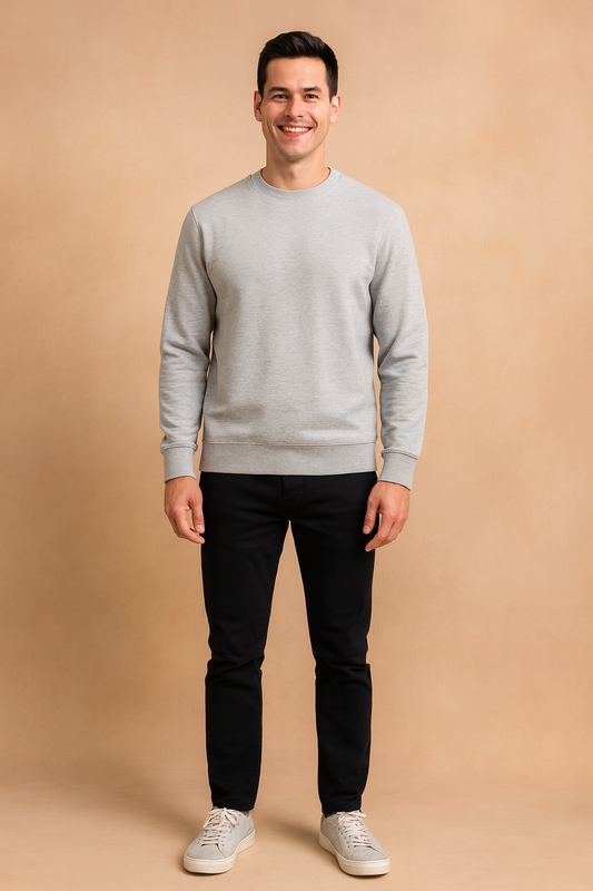 Classic Crew Neck Casual Sweatshirt - Luxicro